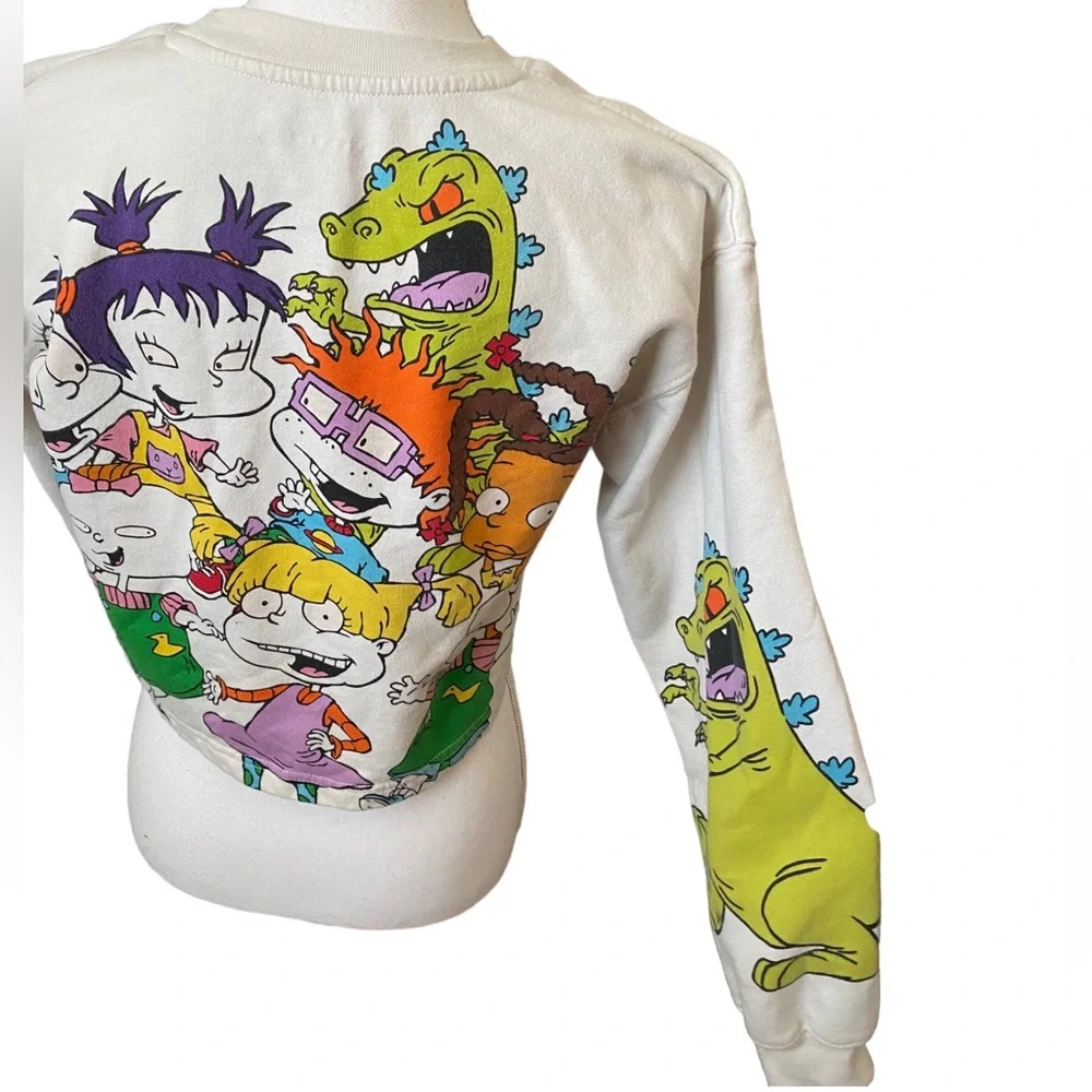 Nickelodeon | Rugrats off white cropped sweater top size Small